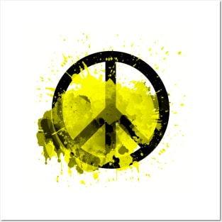 Peace of a Rainbow - Yellow Posters and Art